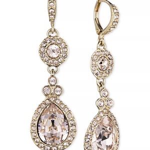 Givenchy Gold and Silver Teardrop Earrings